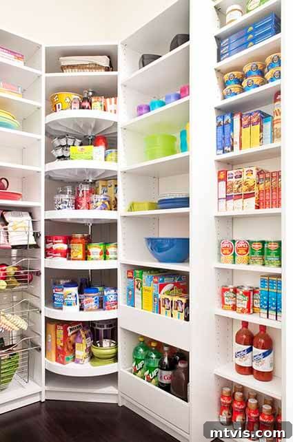Use lazy susans to maximize space in corners