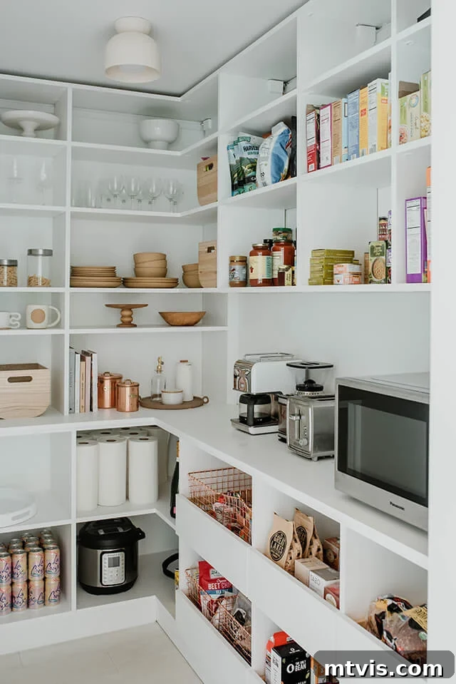 organized walk-in pantry