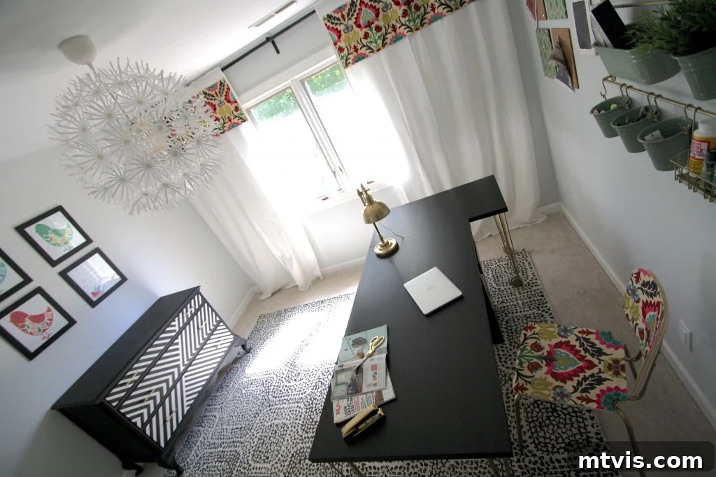 Beautifully organized craft room with ample storage and creative decor ideas