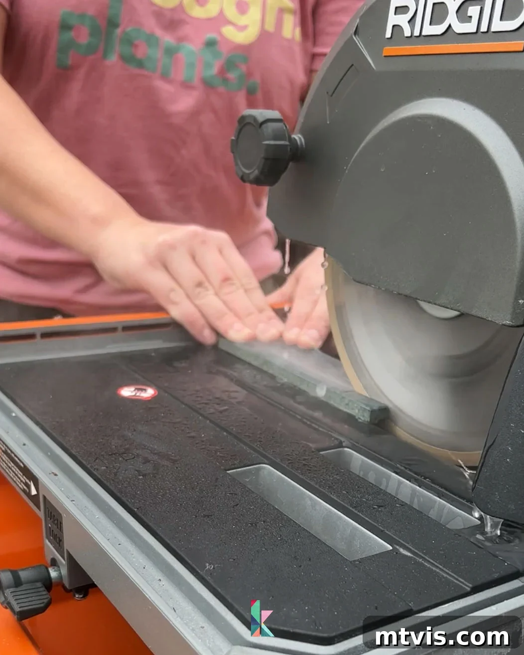 Installing a Tile Backsplash Made Simple 6 cutting backsplash tile with tile saw