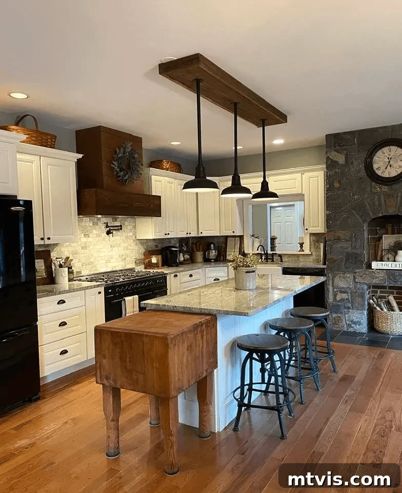 Elevate Your Kitchen with Timeless Neutral Cabinet Shades 7 Ivory by Benjamin Moore on cabinets in rustic DIY kitchen