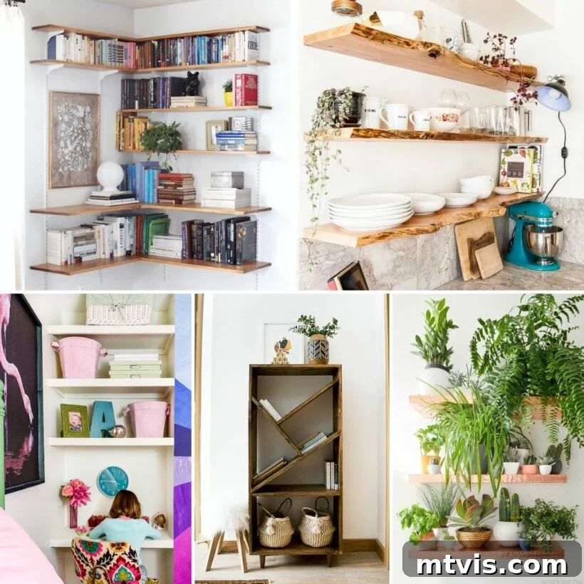 DIY Shelves Made Simple and Stylish 2 Stylish and creative DIY shelves offering diverse home storage solutions