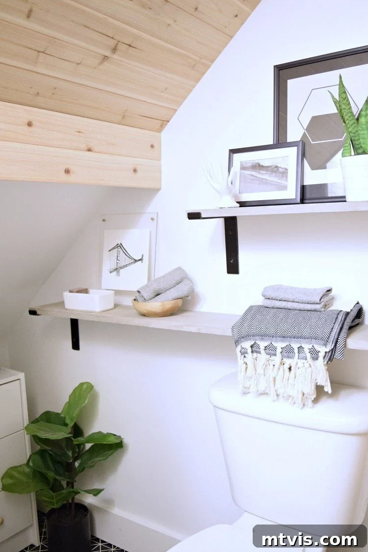 DIY Shelves Made Simple and Stylish 14 Poured concrete shelves with metal brackets, a unique style for modern spaces