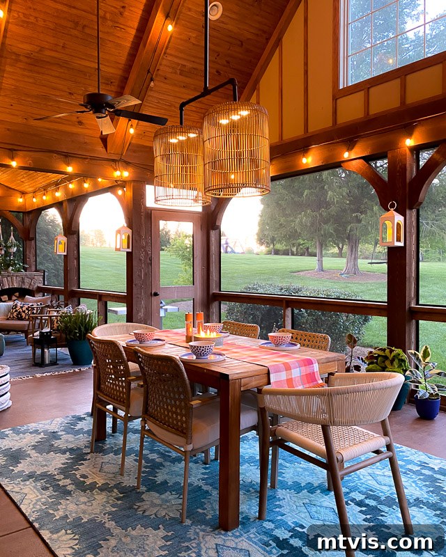 Unlock the Secrets to a Pristine Outdoor Rug 3 outdoor dining area with rug under the table
