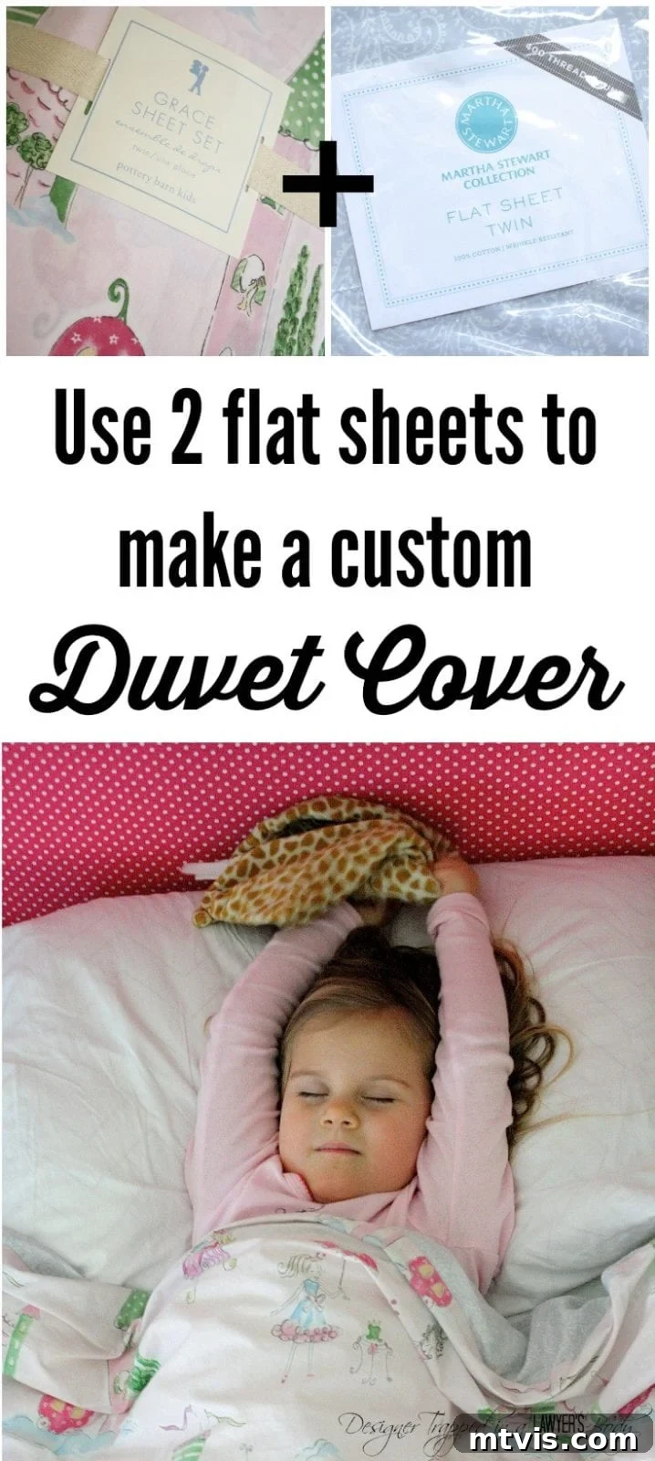 DIY Duvet Cover Made from Two Flat Sheets - Easy Sewing Tutorial
