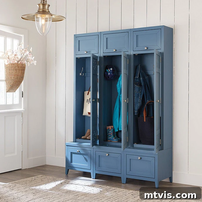 Smart and Stylish Entryway Bench Designs 4 blue entryway storage cabinet