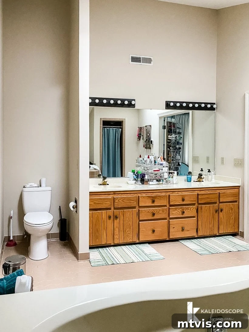 15+ Ingenious DIY Bathroom Renovation Ideas That Won't Break the Bank 26 outdated master bathroom from the 1980s before cosmetic changes
