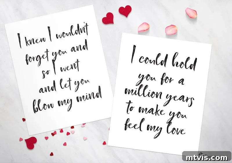 Festive Freebies Seasonal and Holiday Printables 2 Modern song lyric printable for Valentine's Day decor, a romantic and free seasonal accent for your home.