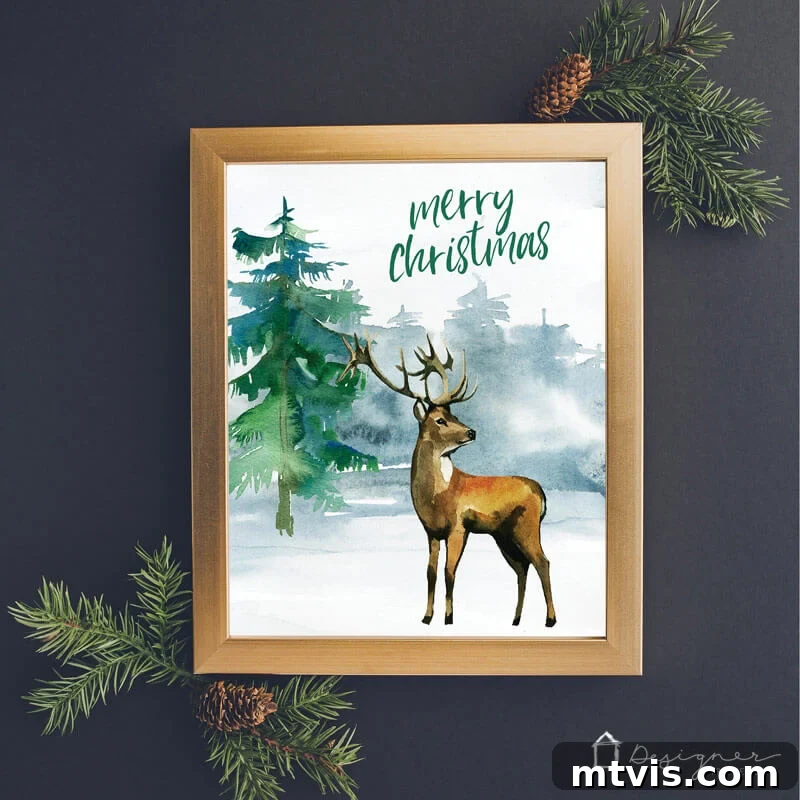 Festive Freebies Seasonal and Holiday Printables 12 Heartwarming 'Peace on Earth' Christmas printable, perfect for creating a serene and thoughtful holiday atmosphere.