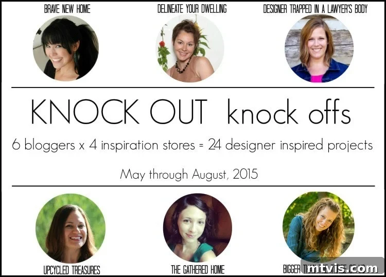 DIY Stacked Wood Lamp: Designer Style on a Budget 3 Knock Out Knock Offs 2015 banner with participating bloggers