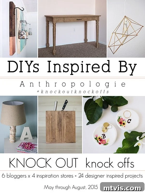 DIY Stacked Wood Lamp: Designer Style on a Budget 23 Inspired DIYs By Anthro projects from various bloggers