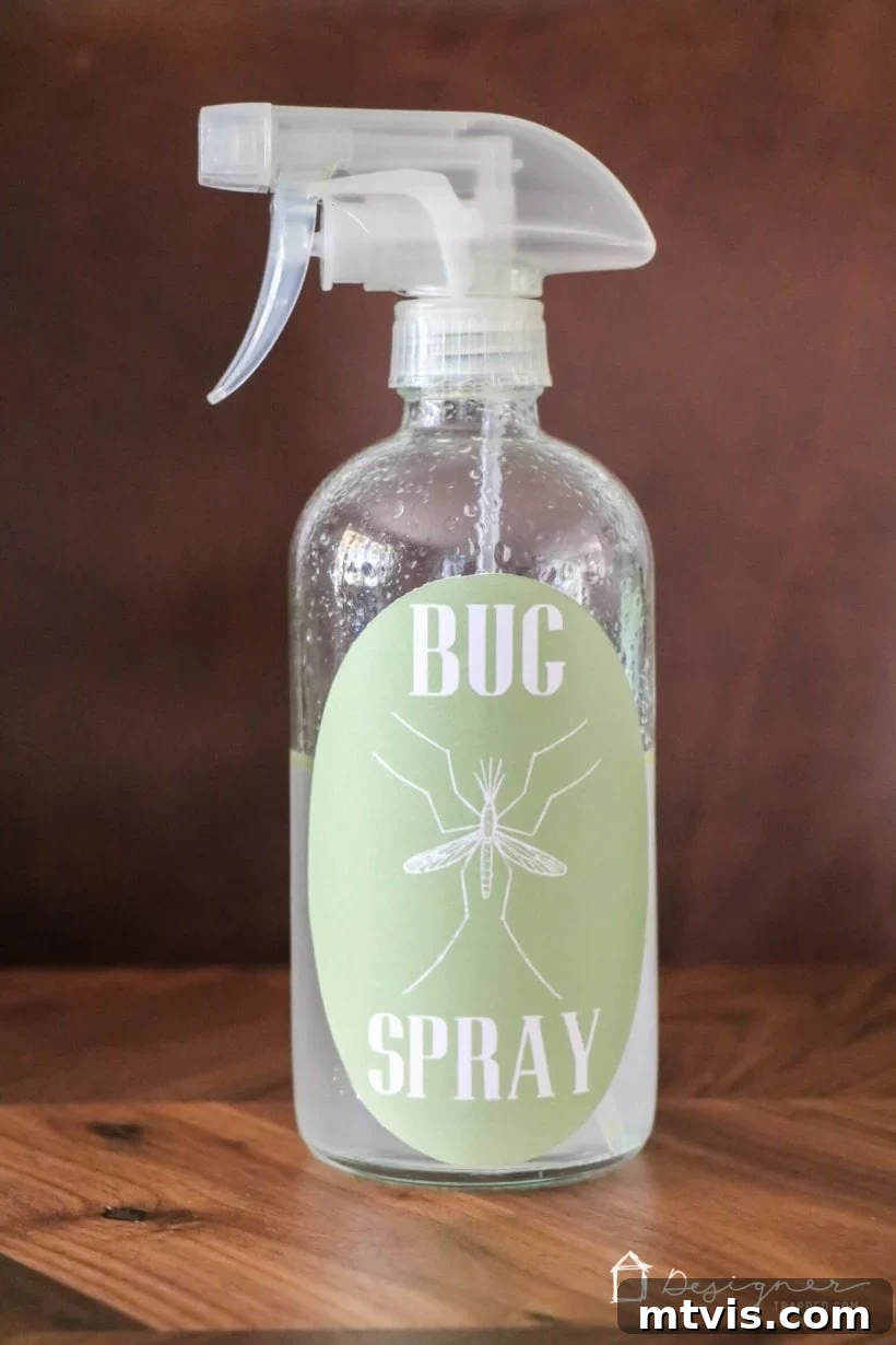 Homemade Botanical Bug Repellent 7 Finished All-Natural DIY Bug Spray Bottle with Label
