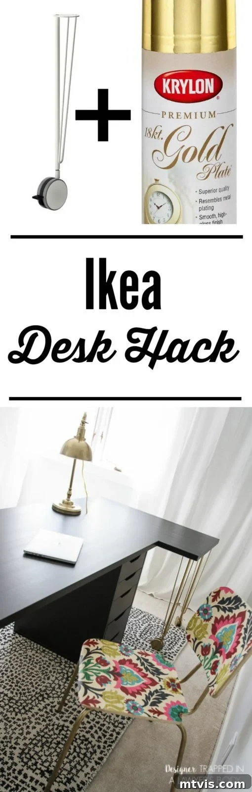 Effortless Ikea Desk Makeover 2 Stunning IKEA desk hack: Achieve a designer look on a budget with this simple DIY office desk. Transform affordable IKEA furniture into a high-end workspace.