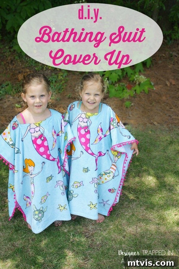 Upcycle Your Beach Towel into a Trendy Cover-Up 2 Learn to make a DIY bathing suit cover up in about 20 minutes with this simple tutorial for kids' sun protection!