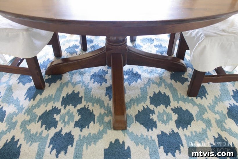 Easy Table Makeover: No Sanding, No Stripping 17 Refinished table legs and pedestal base, looking new and smooth
