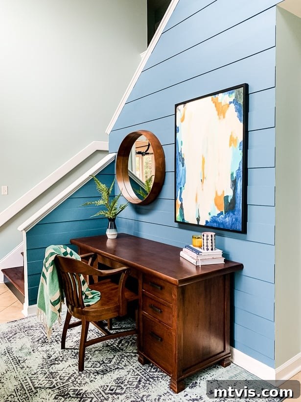 Effortless Wood Chair Refinishing 24 Refinished antique wood chair beautifully placed in a foyer alongside an antique desk, enhancing the home's entryway.