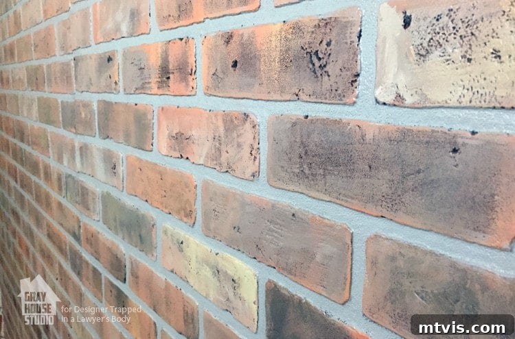 Adding Accent and Highlight Colors to Faux Brick Wall
